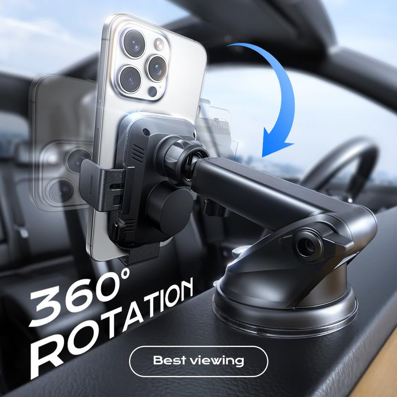 Tiktok Shop Phone Holder, Car Accessories 15W Wireless Fast Auto Clamping Car Charger Fit for Iphone 15 14 13 12 11 Pro Max Smartphone Cellphone Charging