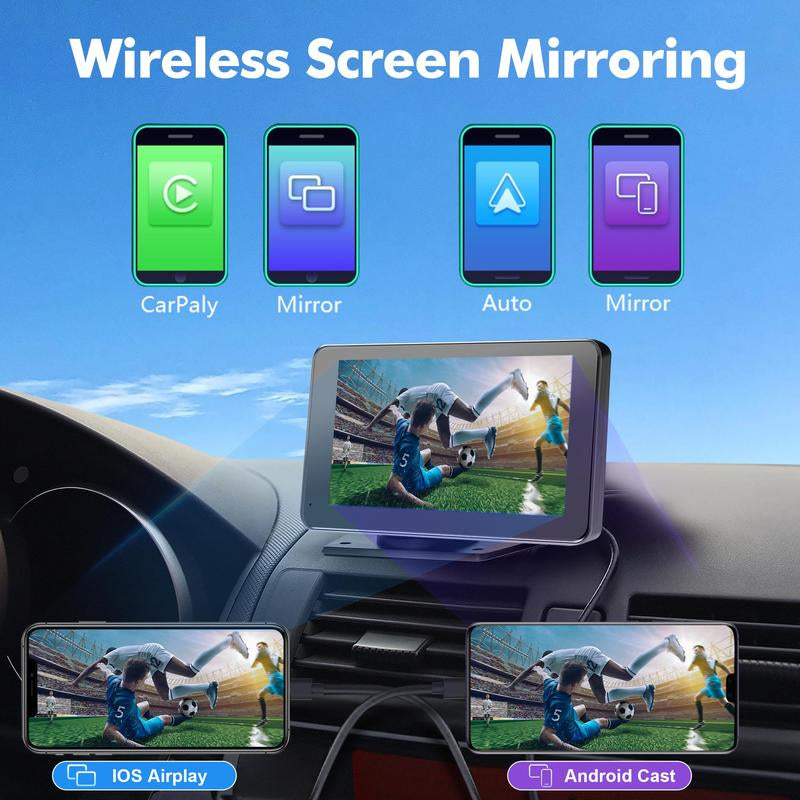 【Paslda】New Year Gift ：2026 Upgraded Wireless Carplay Screen for Andriod & Iphone : the Ultimate Portable Car Play Adapter for Seamless In-Car Entertainment