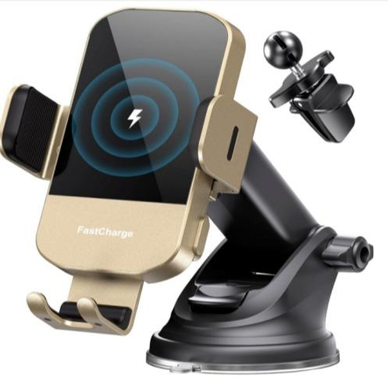 Tiktok Shop Phone Holder, Car Accessories 15W Wireless Fast Auto Clamping Car Charger Fit for Iphone 15 14 13 12 11 Pro Max Smartphone Cellphone Charging
